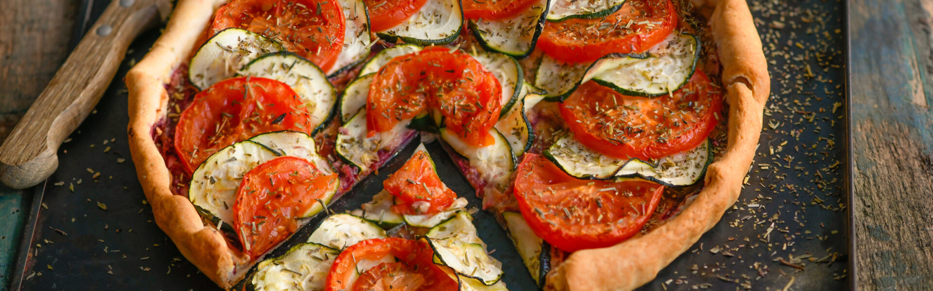 Tarte fine tomates, courgettes, moutarde - 5757