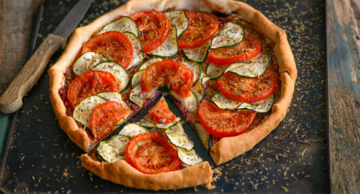 Tarte fine tomates, courgettes, moutarde - 5757