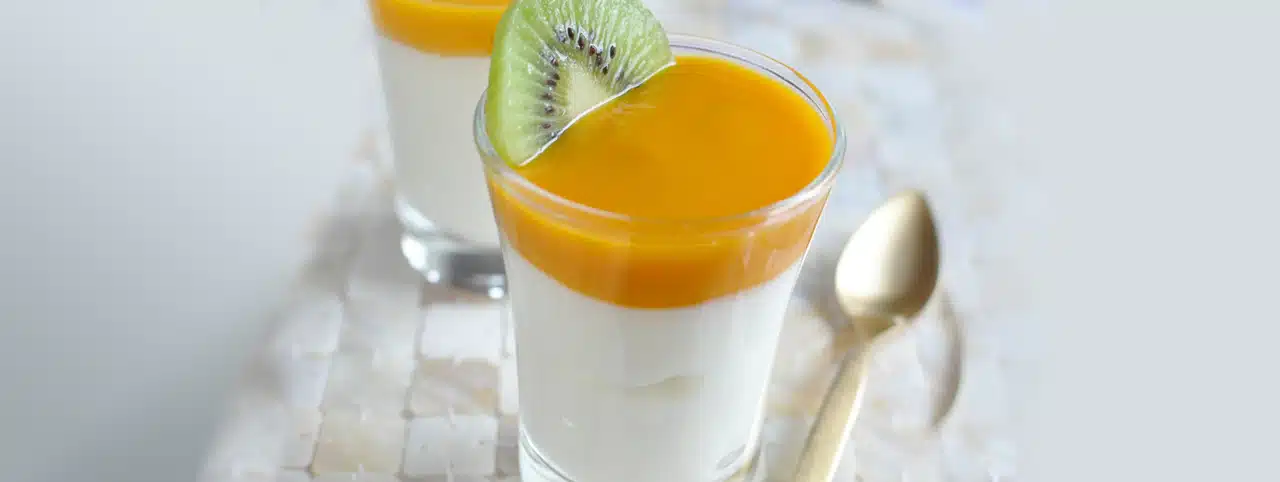 Mousse vanillée au coulis de mangue - 3004