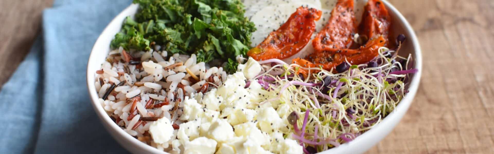Salade de riz, chou et feta en Powerbowl - 3047