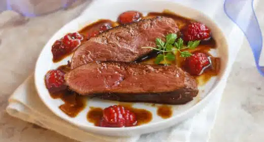 Magret de canard aux framboises et cranberries - 3072