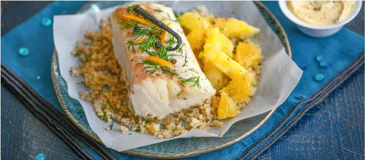 Papillote de cabillaud vanillé et quinoa gourmand - 3359