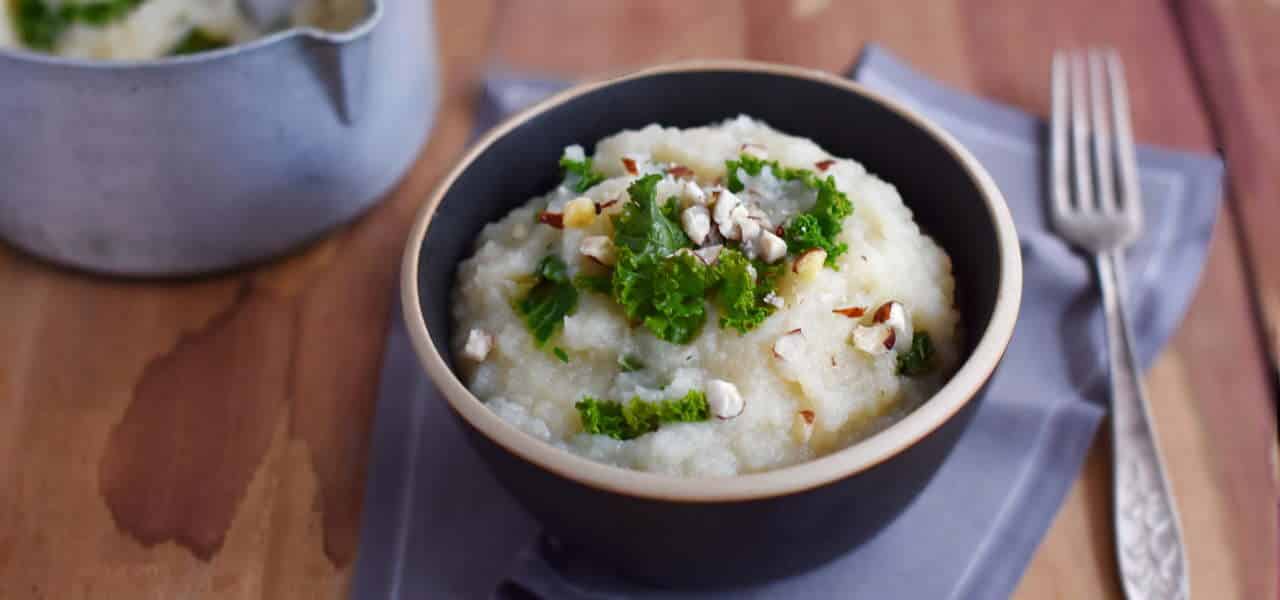 Purée de topinambours, céleri-rave et chou kale aux noisettes - 3328