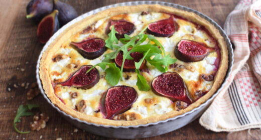 Quiche aux figues, chèvre, miel et noix - 3231