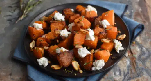 Salade de potiron grillé, chèvre frais et cacahuètes - 3229