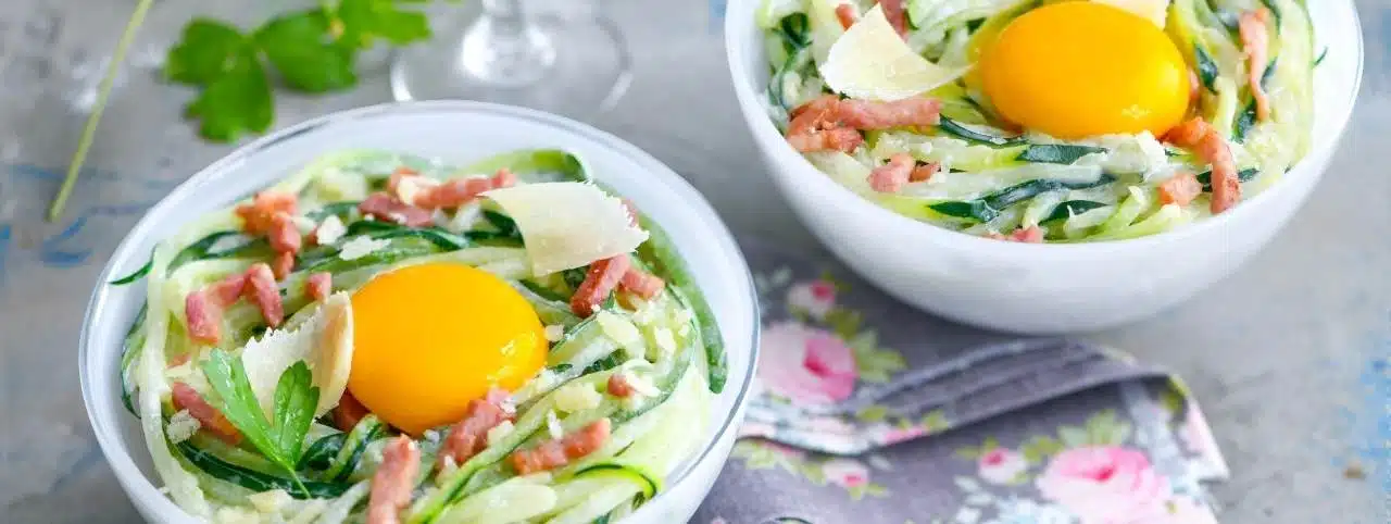 Tagliatelles de courgettes façon carbonara - 3370