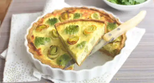 Tarte aux poireaux et chou romanesco - 3236