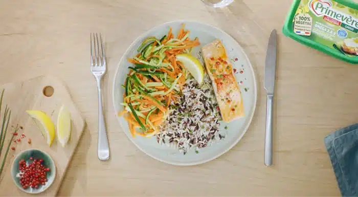 Assiette produits sains Primevère