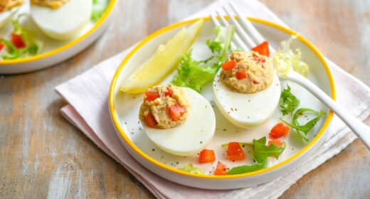 Œufs façon mimosa au houmous et aux poivrons - 5359